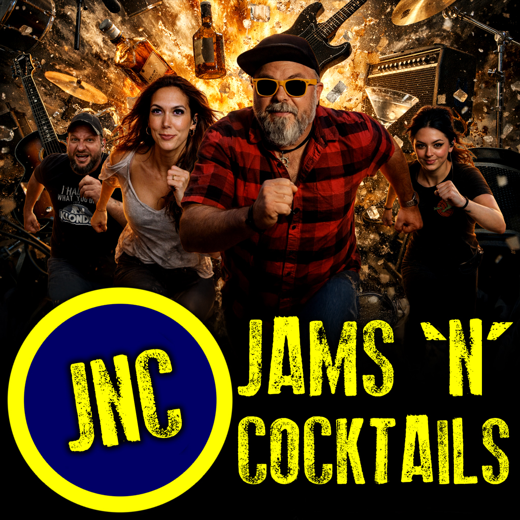The Jams 'N' Cocktails crew charging through an explosive music-and-cocktails scene