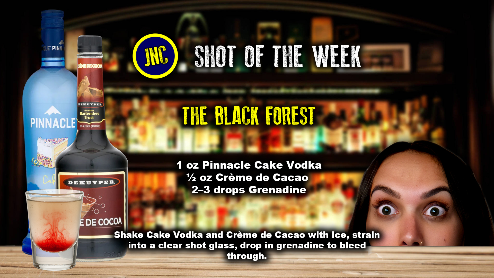 The Black Forest shot recipe card