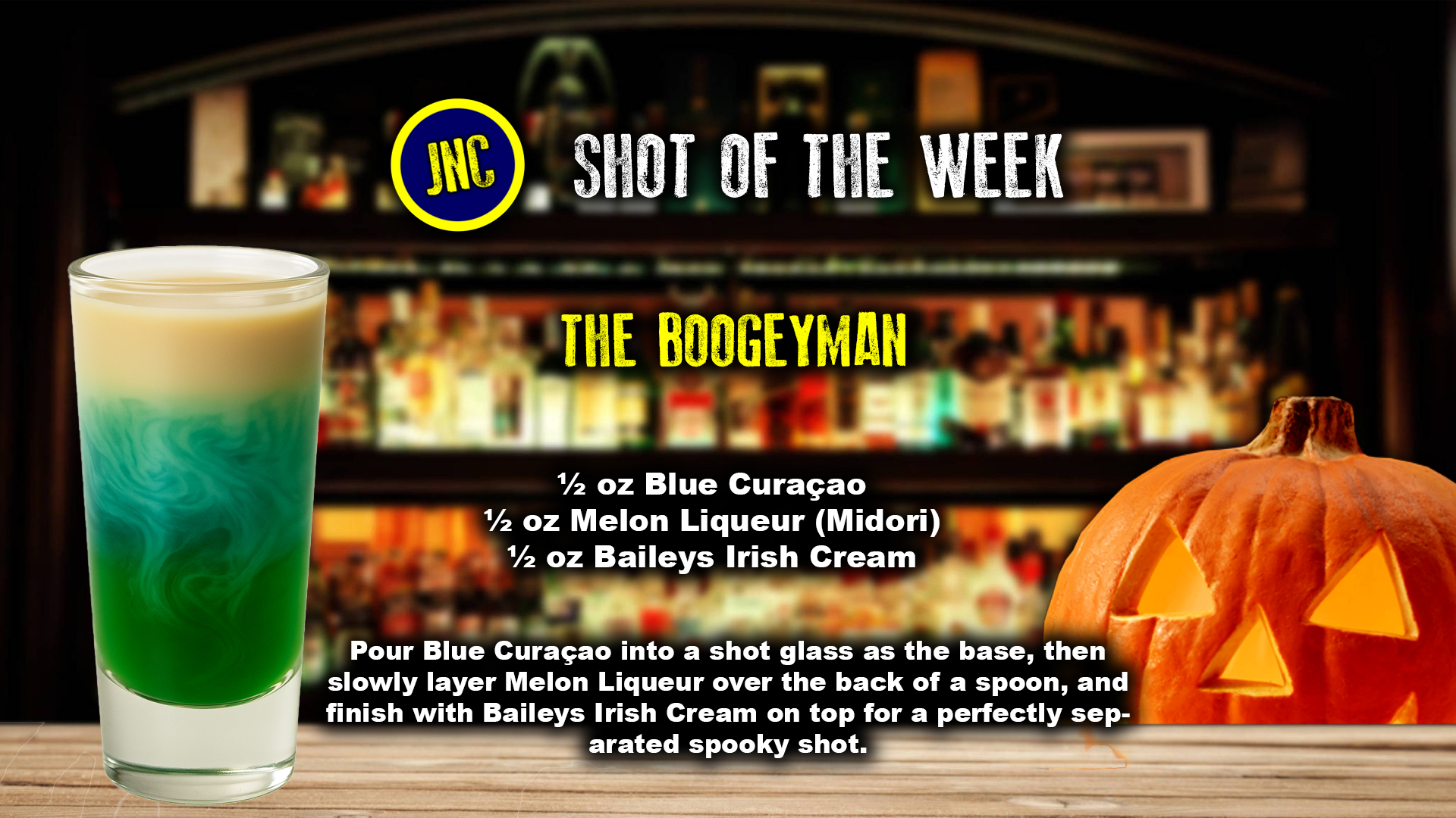 The Boogeyman shot recipe card