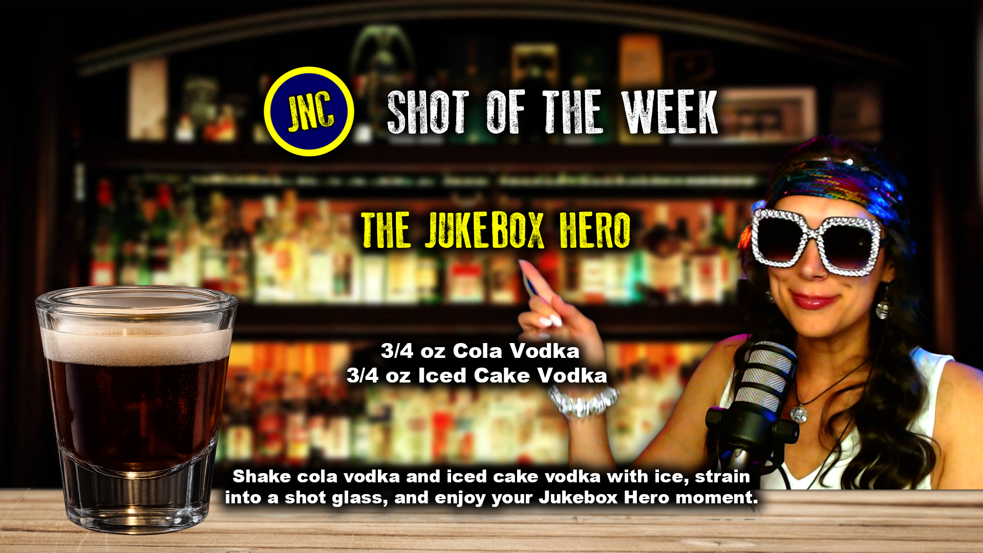 The Jukebox Hero shot recipe card