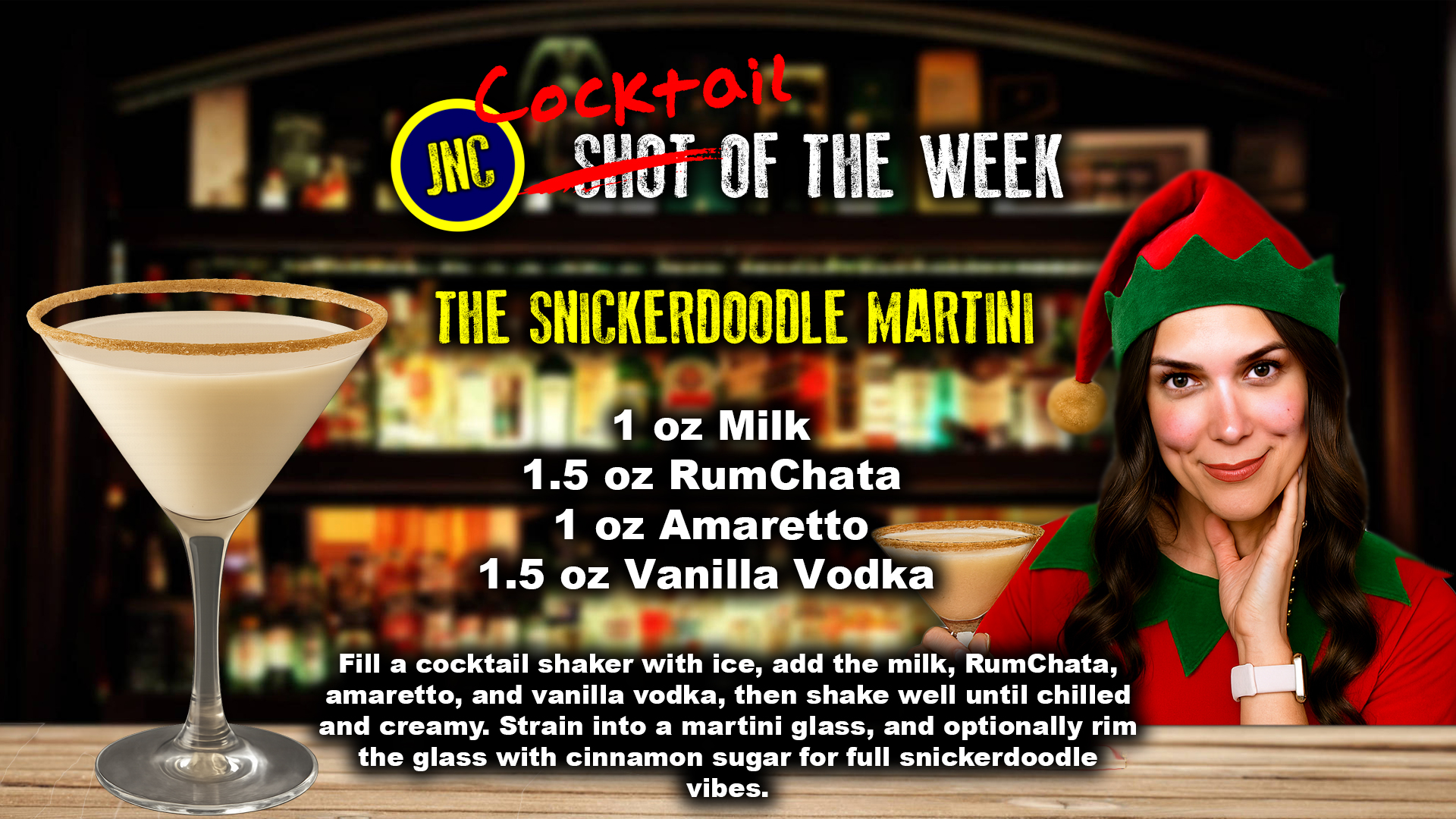 The Snickerdoodle Martini recipe card